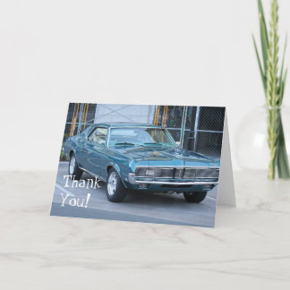 De Agradecimento Obrigado cartão azul do automóvel do puma