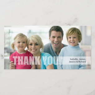 De Agradecimento Obrigado cartão com fotos da família