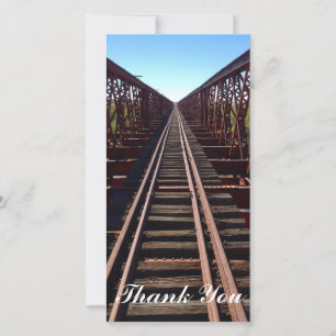 De Agradecimento Obrigado, cartão com fotos - ferroviário