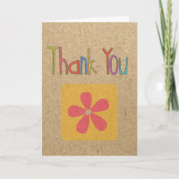 Obrigado cartão do artesanato