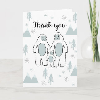 De Agradecimento Obrigado cartão do bebê do Yeti por Andrea Lauren