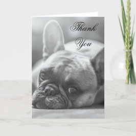 De Agradecimento Obrigado cartão do cão do buldogue francês