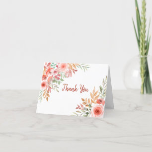 De Agradecimento Obrigado Cartão Floral Dobrado