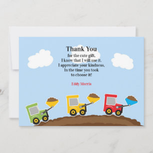 De Agradecimento Obrigado cartão liso da construção