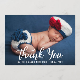 De Agradecimento Obrigado cartão moderno do bebê novo