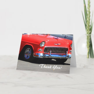 De Agradecimento Obrigado cartão vermelho clássico do carro