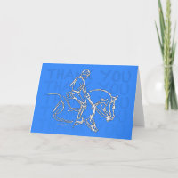 Obrigado cavalo! Cartão - azul