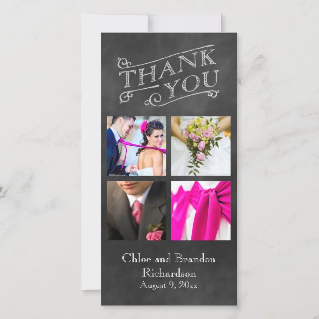 De Agradecimento Obrigado da colagem do quadro você cartão com (Frente)