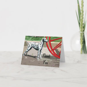 De Agradecimento Obrigado Dalmatian pintado vintage você cartão d
