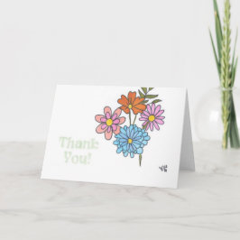 De Agradecimento Obrigado Flores 1 Cartão