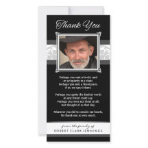 Obrigado Memorial Black & White Cartão com fotos