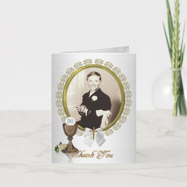 De Agradecimento Obrigado Nota sobre o cartão Primeira Comunicação/ (Frente)