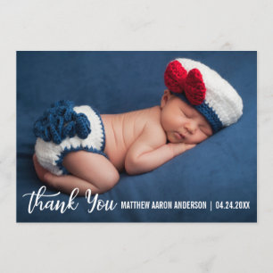 De Agradecimento Obrigado o cartão moderno W do bebê novo