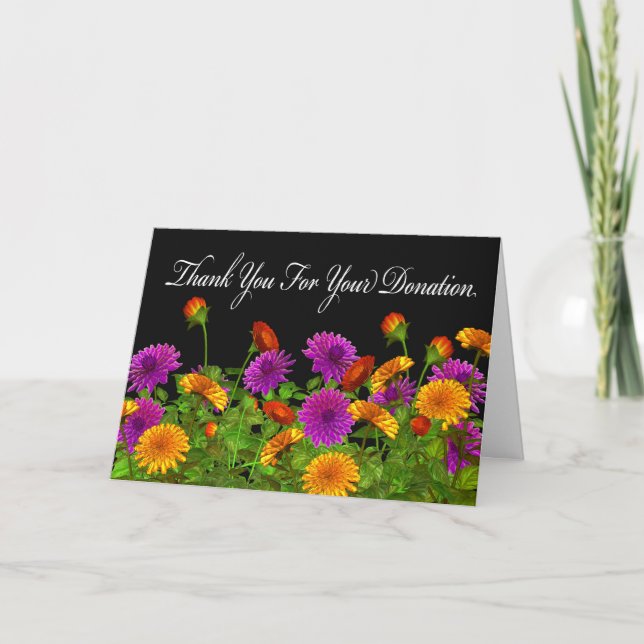 De Agradecimento Obrigado, para o cartão da doação (Frente)