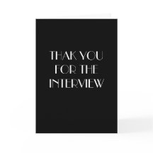 Obrigado para o cartão da entrevista