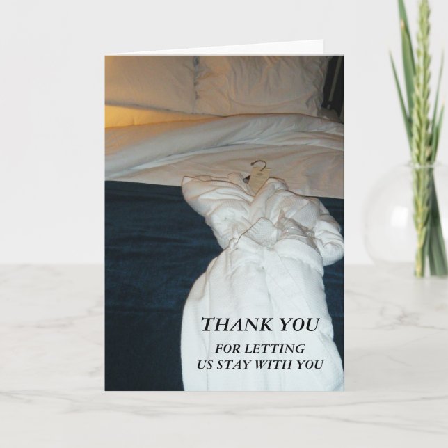 De Agradecimento Obrigado por nos deixar ficar com seu cartão (Frente)