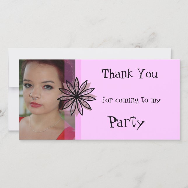 De Agradecimento Obrigado por ter vindo ao meu Cartão com fotos do  (Frente)