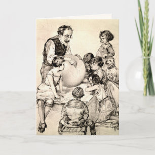De Agradecimento Obrigado, Professor. Cartão Personalizado Vintage