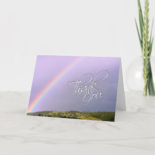 De Agradecimento Obrigado Rainbow Deseja Cartão