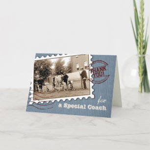 De Agradecimento Obrigado Treinador. Cartão Personalizado Vintage S