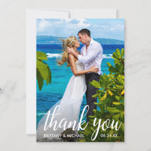 De Agradecimento Obrigado Wedding você cartão com fotos do noivo