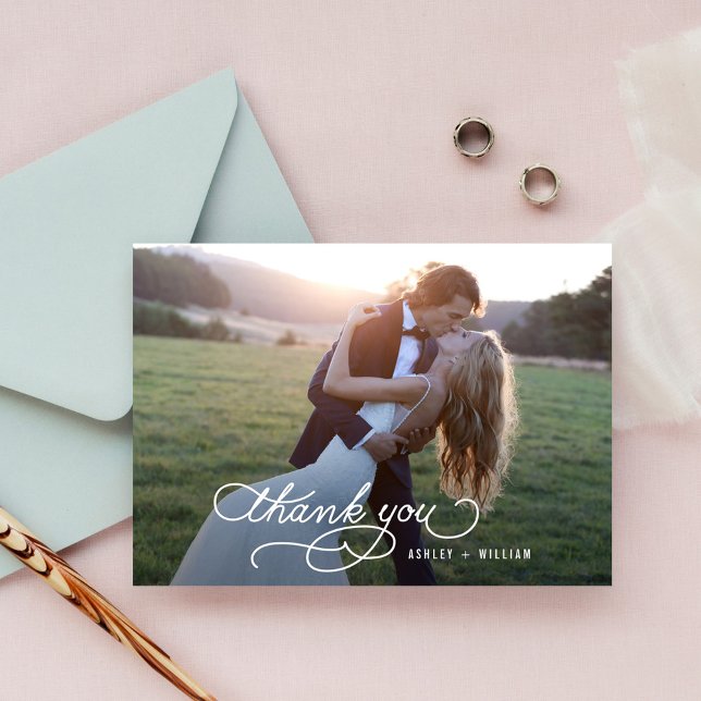 De Agradecimento Obrigados Escritos Casamento Obrigado Cartão com f (Criador carregado)