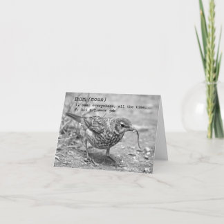 De Agradecimento Obrigados, mamã. (O cartão diz que balança)