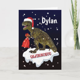 De Agradecimento Papais noeis-saurus Dinossaur Personalizar Cartão 