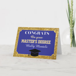 De Agradecimento Parabéns pelo Mestrado! Cartão Personalizado