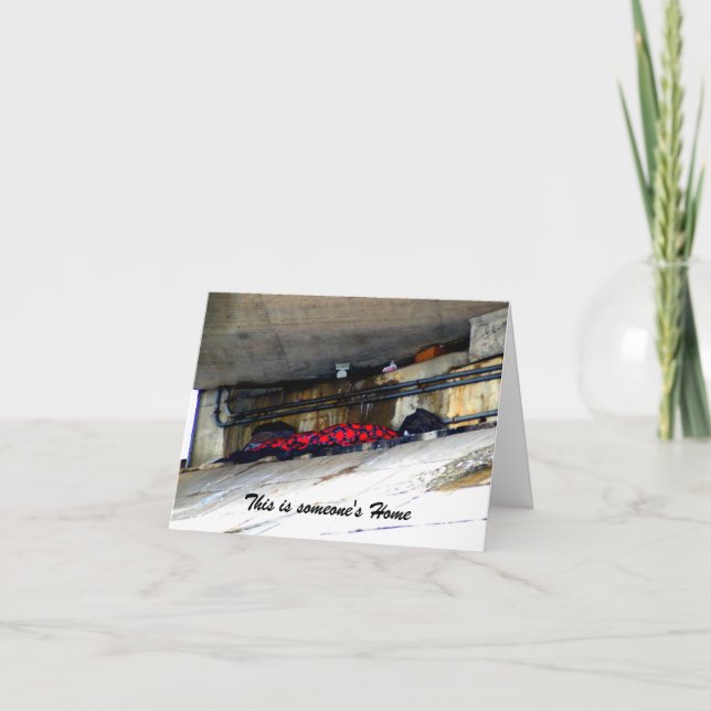 De Agradecimento Parar o cartão dos sem-abrigo agora (Frente)