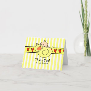 De Agradecimento Peeking Baby Ducky Obrigado Cartão Nota