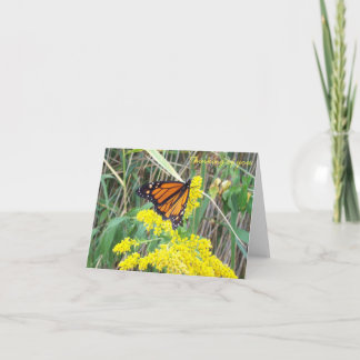 De Agradecimento Pensando no seu cartão - flores com borboleta