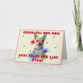 De Agradecimento Personalizado Chihuahua Mãe Cachorro Melhor Cartão