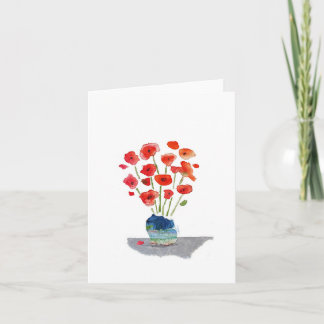 De Agradecimento Poppies - Cartão Saudável