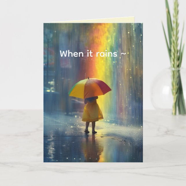 DE AGRADECIMENTO QUANDO CHOVER - OBTENHA UM BOM CARTÃO (Frente)