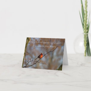 De Agradecimento Quando um cardeal aparece no seu cartão do jardim