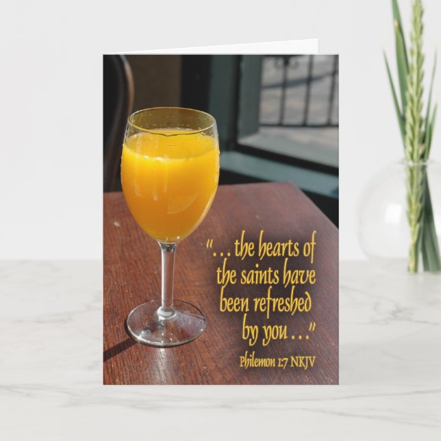 De Agradecimento Refresque o obrigado você cartão (Frente)