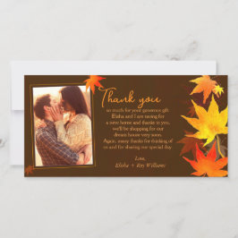 De Agradecimento Rico Autumn Maple Weding Obrigado Cartão com fotos