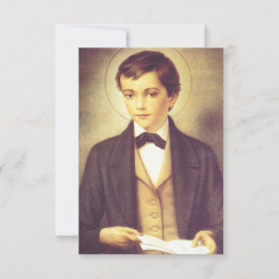 De Agradecimento Santo Domingos Sávio Anjo da Alegria Cartão Santo