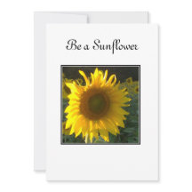 Seja um girassol - Cartão plano cristão inspirador