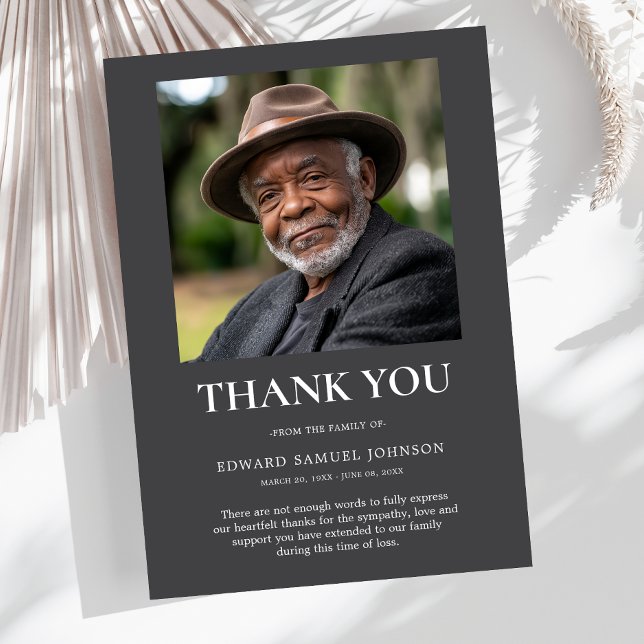 De Agradecimento Simpatia Obrigado Cartão com fotos (Sympathy Thank You Card)