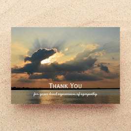 De Agradecimento Simpatia Obrigado Cartão Plano - Sunset