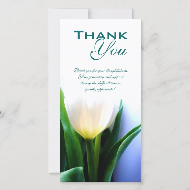 De Agradecimento Simpatia/obrigado fúnebre você cartão com fotos (Frente)