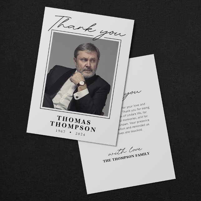 De Agradecimento Simples Funeral Obrigado Cartão Memorial (Criador carregado)