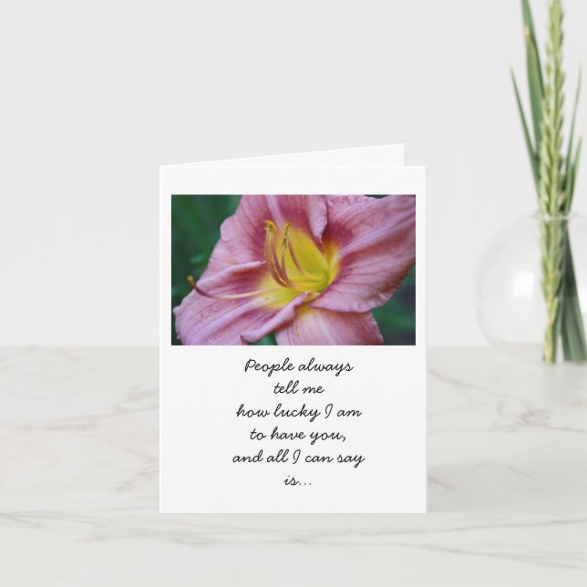 De Agradecimento Sorte ter seu cartão floral (Frente)