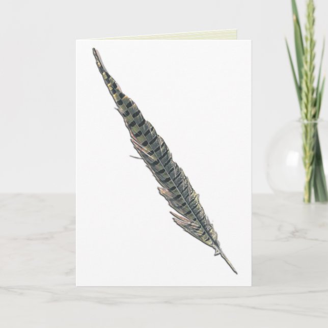 De Agradecimento "uma pena para o seu boné." Cartão (Frente)