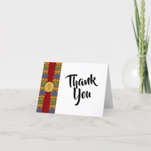 De Agradecimento Vazio African Kente K84 Obrigado Cartão Nota