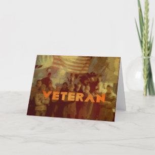 De Agradecimento Veterano Americano - Cartão Militar para o Dia do