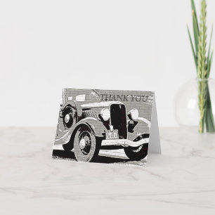 De Agradecimento Vintage Auto Obrigado Cartão Nota