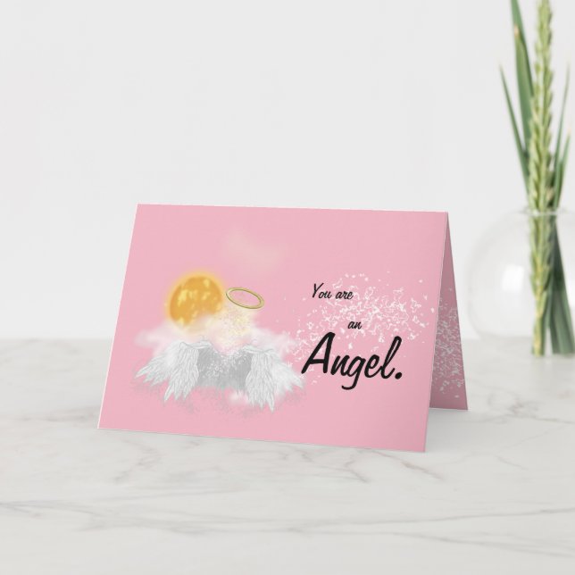 De Agradecimento "Você é um anjo." Cartão (Frente)